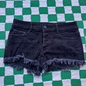 No Boundaries Black Studded Jean Shorts